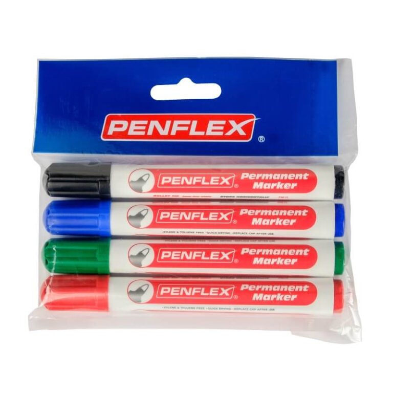 Penflex Permanent Markers Colours Bullet Tip Cartridge House