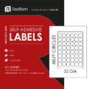 White Laser Label 32 x 32mm 48UP