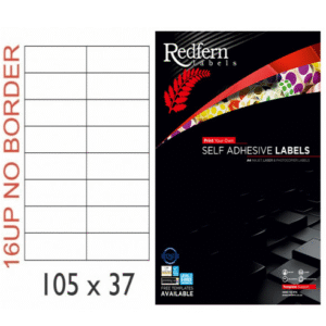 White Laser Label 37 x 105mm