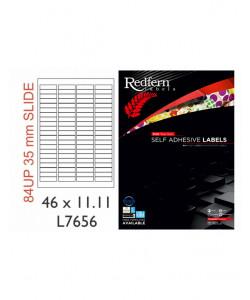 White Laser Label Slide 46 x 11 1mm 84UP