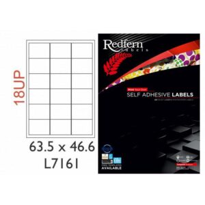 White Laser Label 63 5 x 46 6mm