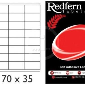 White Laser Label 70 x 35mm  Lip