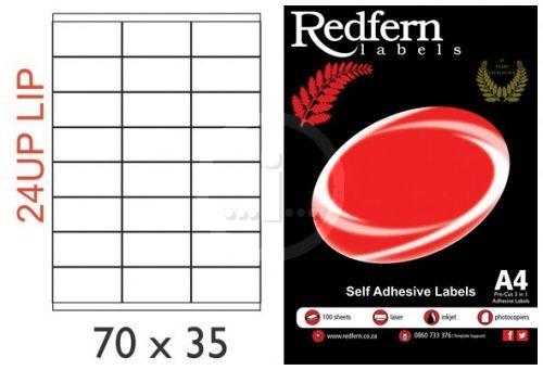 White Laser Label 70 x 35mm  Lip
