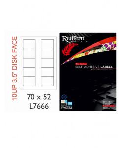 White Disk Face Label 10UP