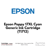 Epson Poppy 17XL Cyan Generic Ink Cartridge (T1712) – Alternate Brand