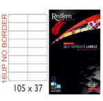 White Laser Label 37 x 105mm