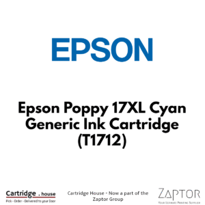 Epson Poppy 17XL Cyan Generic Ink Cartridge (T1712) – Alternate Brand