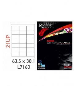 White Laser Label 63 5 x 38 1mm
