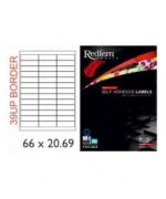 White Laser Label 66 x 20 69mm