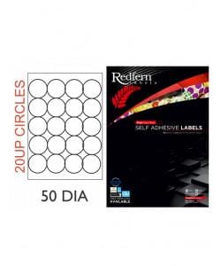 White Laser Label 50mm Diameter