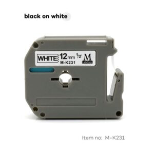 Brother Compatible MK Labelling Tape – 12mm wide – 8m Long